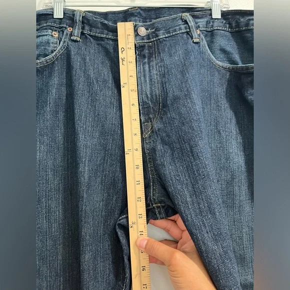 Polo Ralph Lauren Vintage Y2K Leather Patch Straight Leg Jeans Sz. 40x32‎